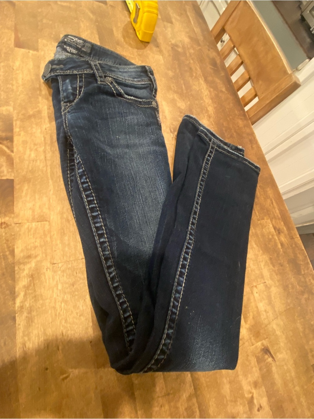 Silver Jeans Women's Dark Blue Bootcut Jeans - Picture 8 of 8